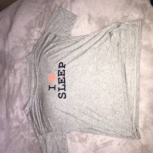 Soft and silky pj shirt "I love sleep"